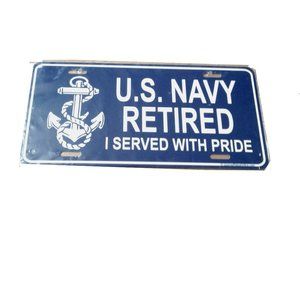 U.S. Navy Retired License Plate